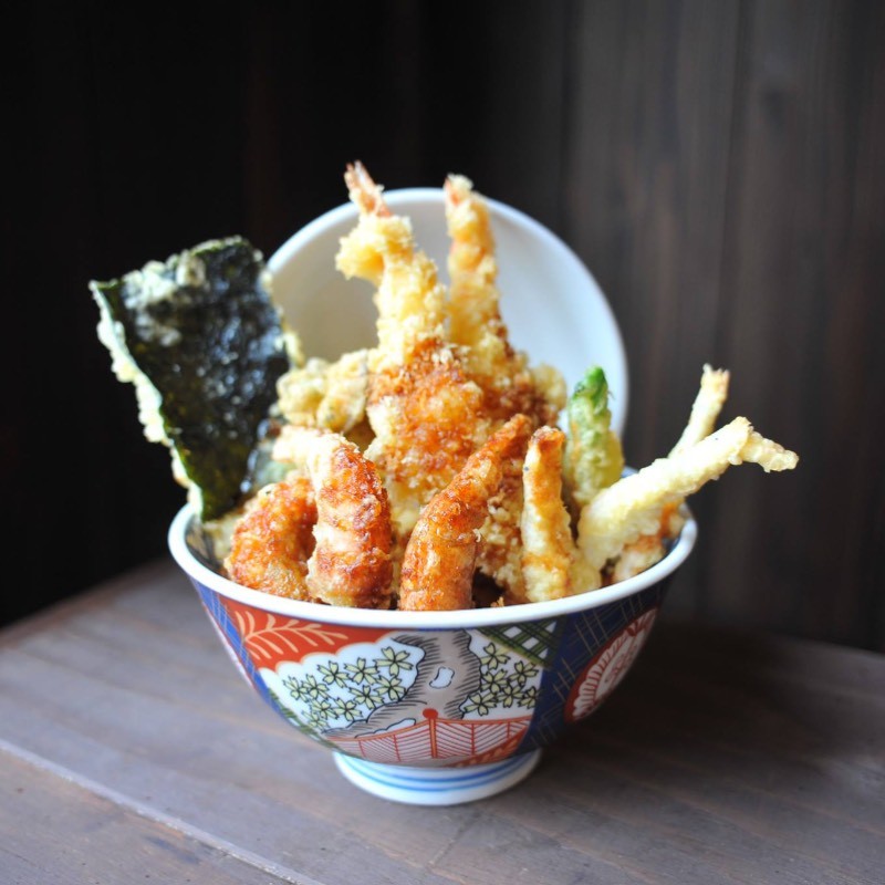 海老天丼こし